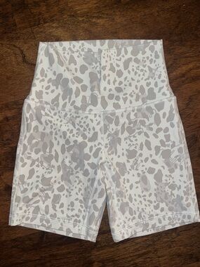 lululemon athletica High-Rise Animal Spot Bike Shorts , like new